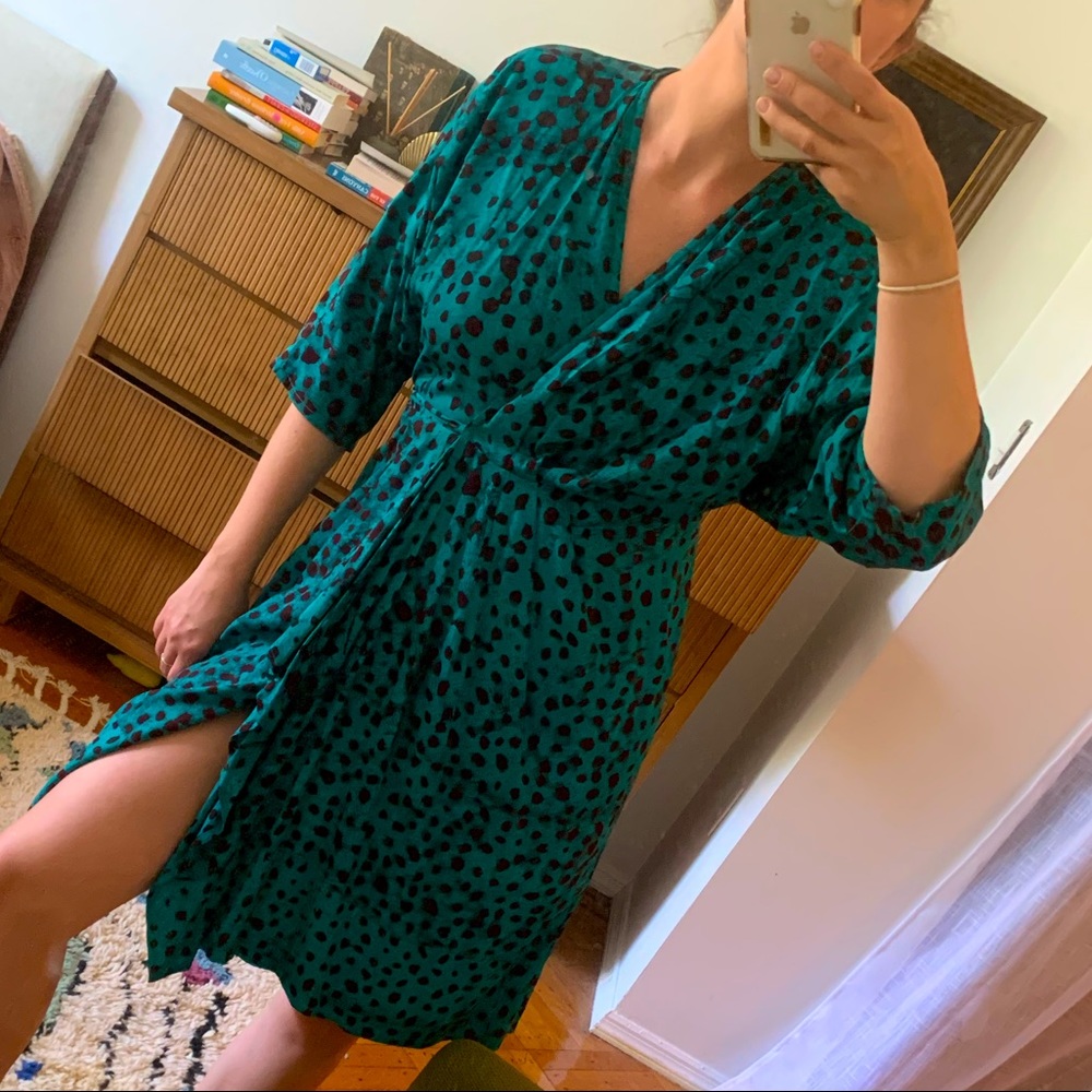 OSEI DURO shot wrap dress